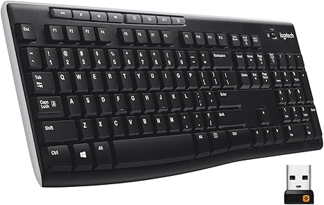 Logitech K270 Wireless Keyboard for Windows, 2.4 GHz Wireless